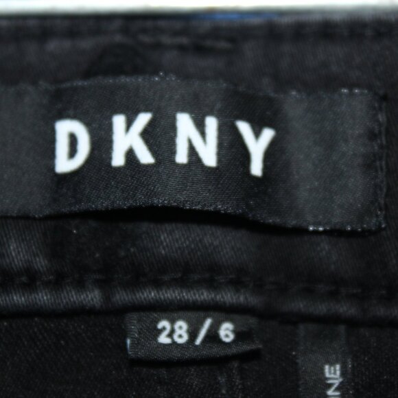 DKNY Leopard Print Skinny Jeans Black 28/6 - Picture 5 of 5